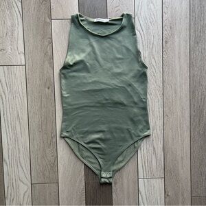 Stradivarius Olive Green Sleeveless One Piece